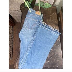 Hollister Blue Flare Wide Leg Jeans